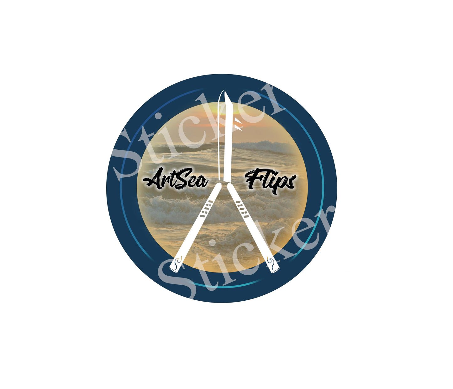The WAVE ArtSea Flips Sticker
